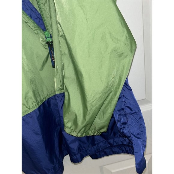 LL Bean Jacket Womens M Reg Yellow Lightweight Wind Rain  FG85 Nylon Zip - Picture 8 of 9